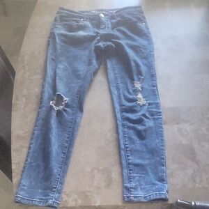 Women’s Distressed Skinny Jeans - Blue